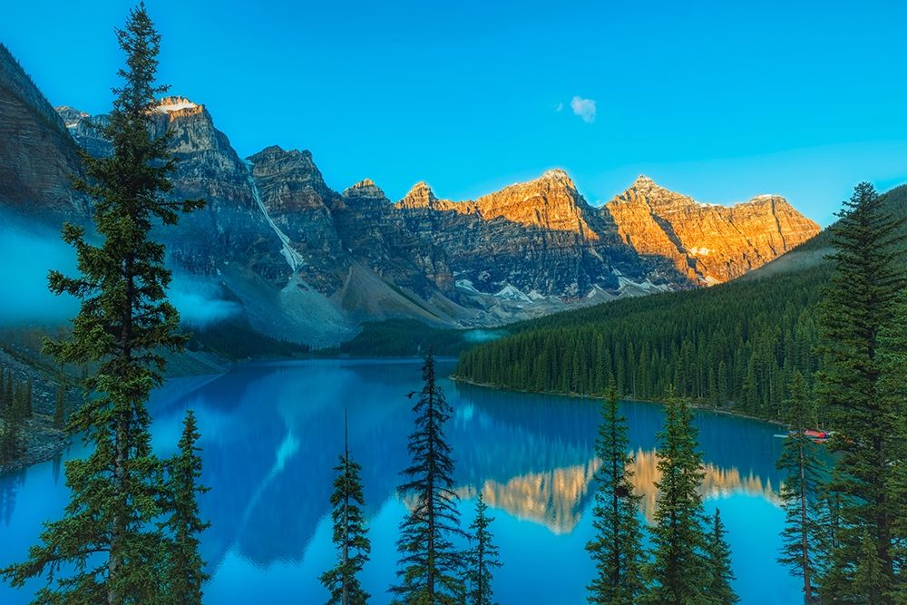 Canada-Alberta-Banff National Park Moraine Lake and Valley of the Ten Peaks at sunrise art print by Jaynes Gallery for $57.95 CAD